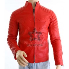  Superman Smallville Red Leather Jacket For Mens